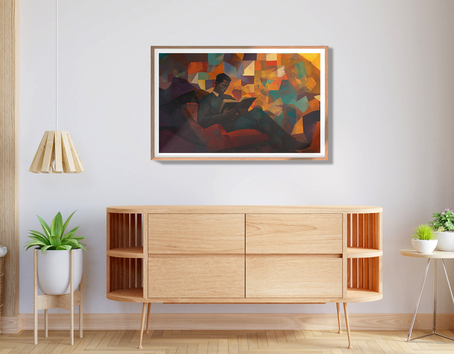 Black Man Reading Abstract African American wall art view 80