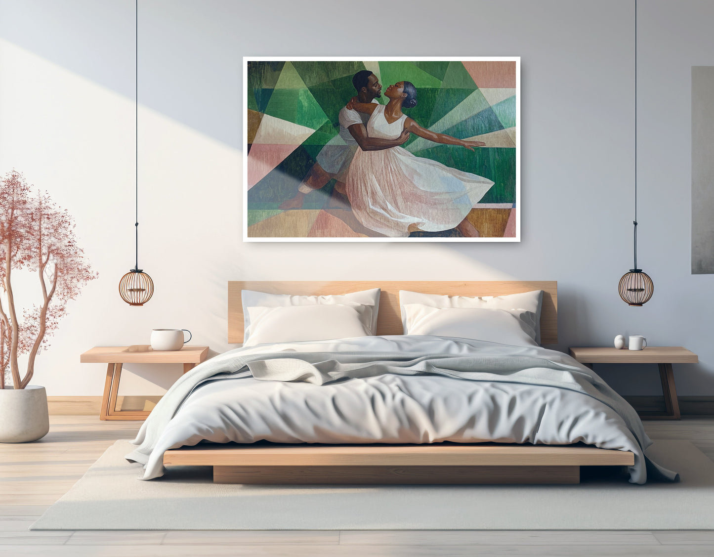Black Couple Dancing Black love wall art artwork view