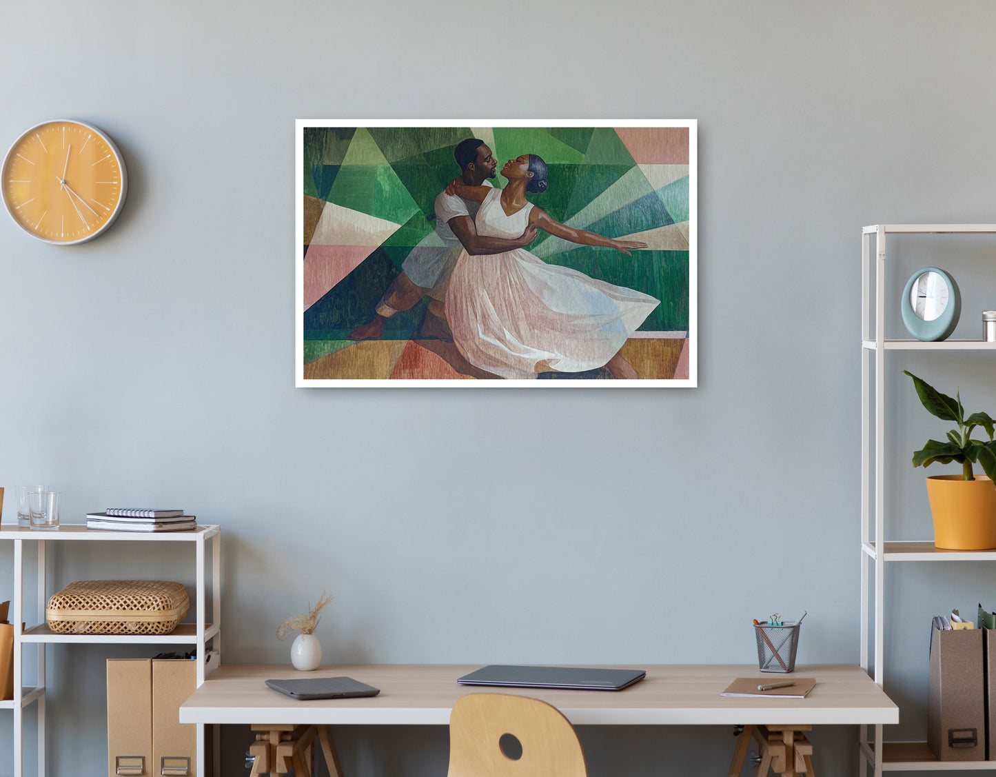 Black Couple Dancing Black love wall art print view
