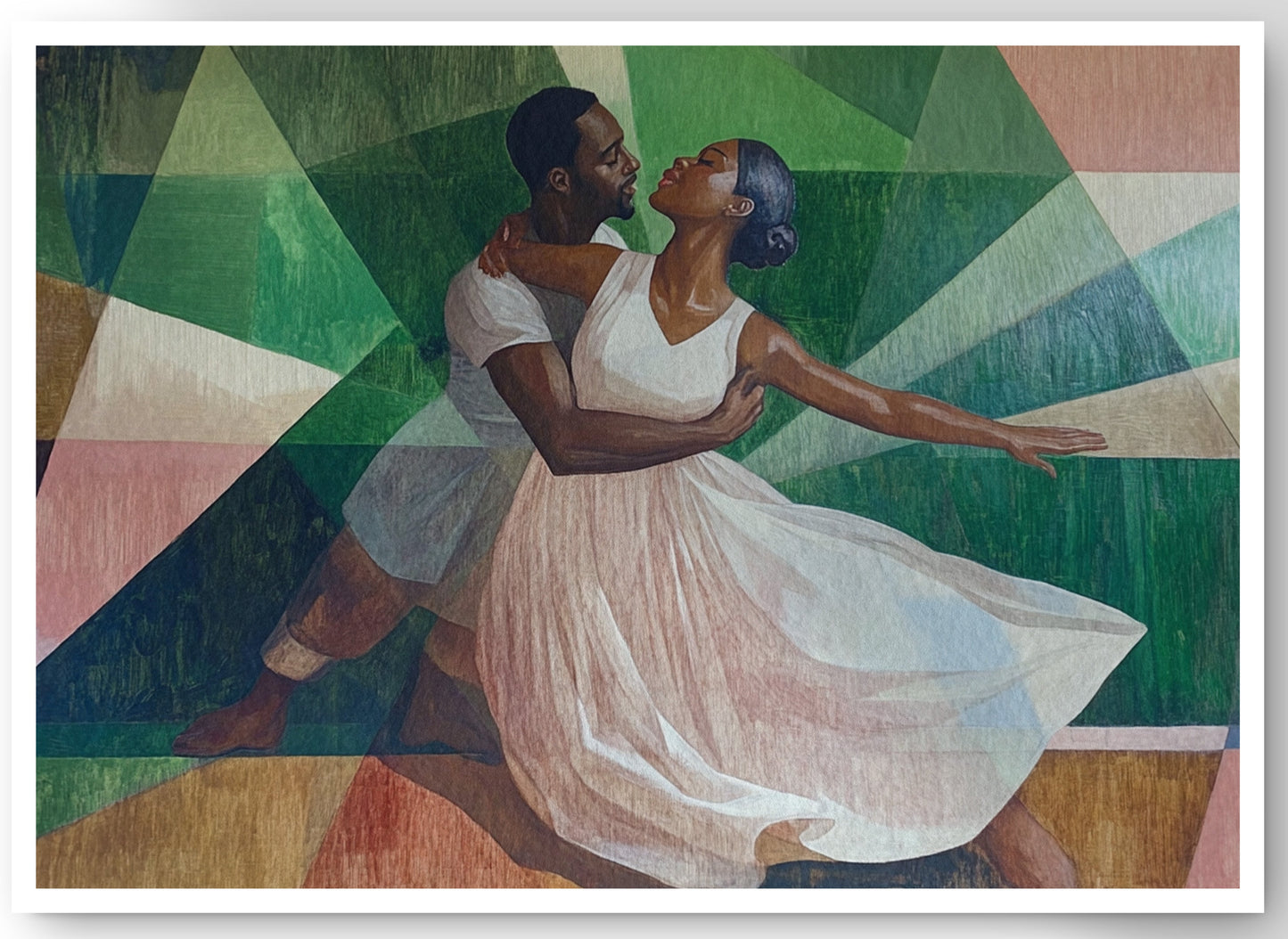 Black Couple Dancing Black love wall art canvas print by MoomZee Artwork