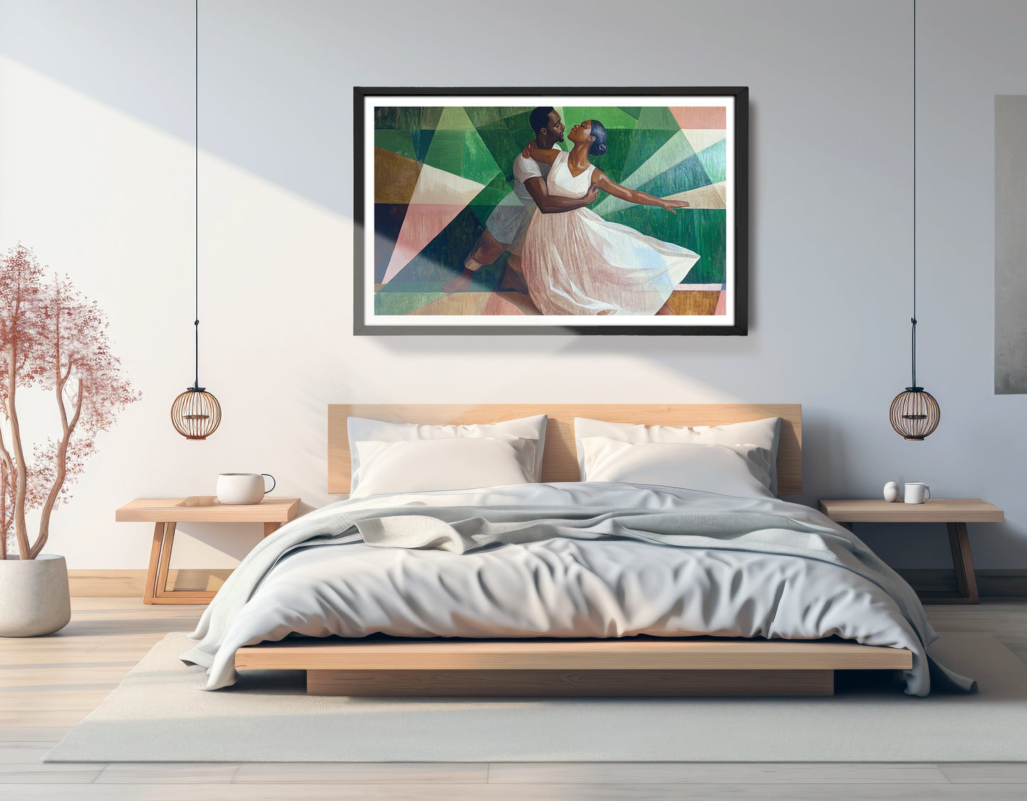 Black Couple Dancing Black love wall art view 69