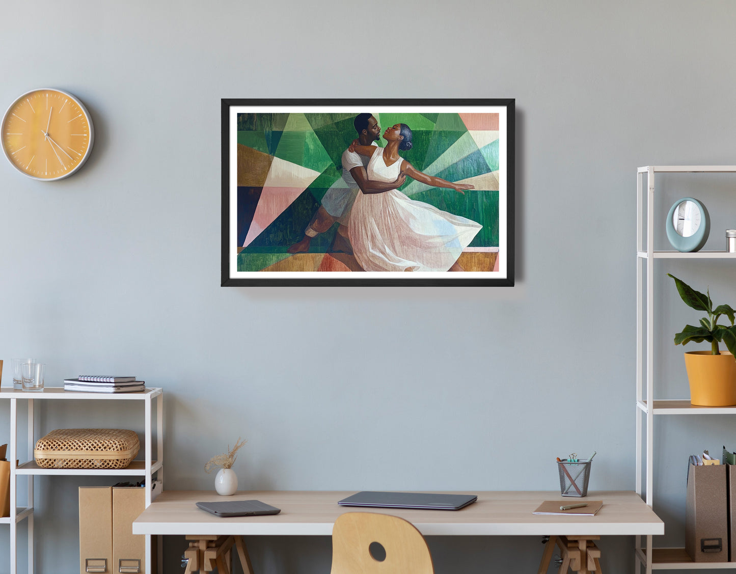 Black Couple Dancing Black love wall art view 72