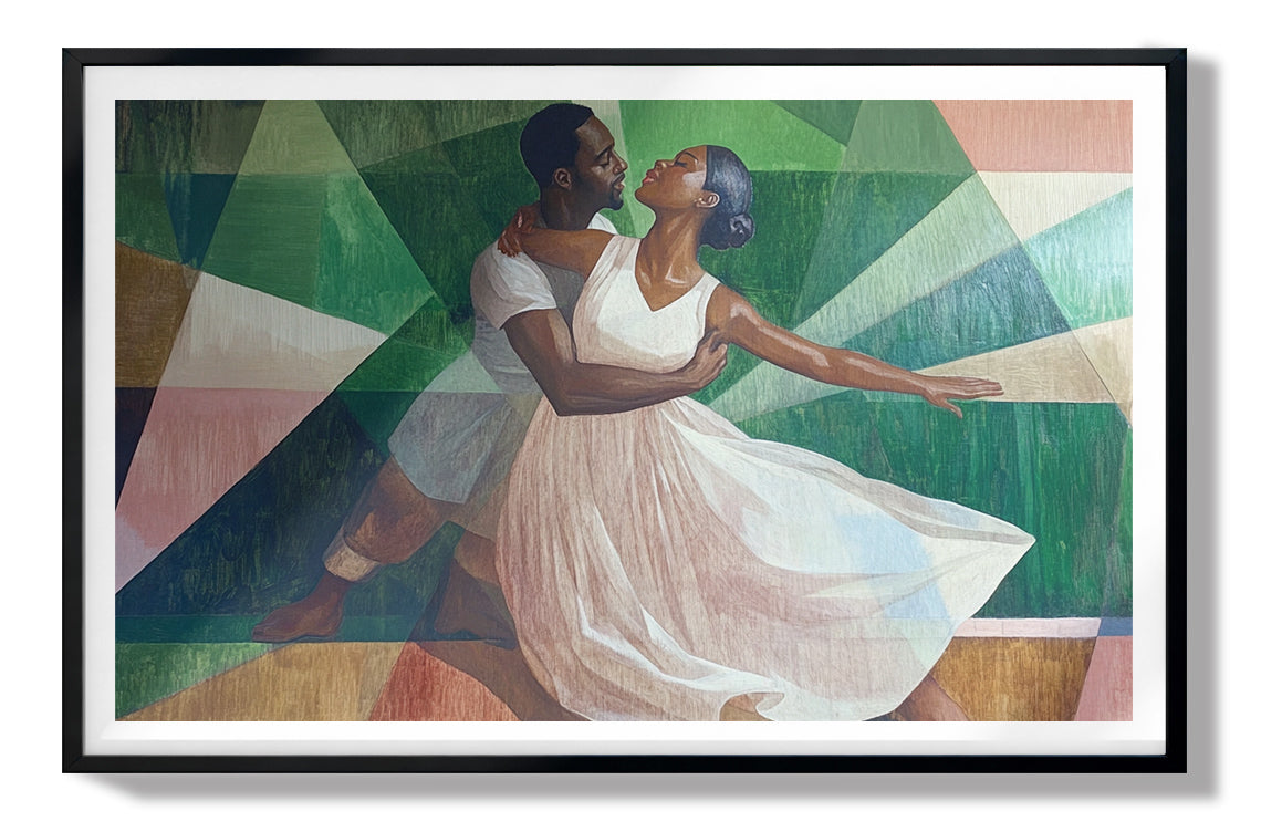 Black Couple Dancing Black love wall art view 67