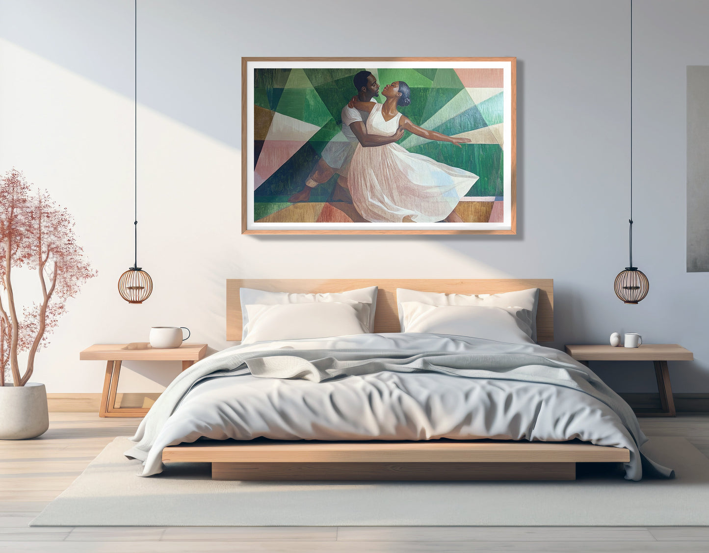 Black Couple Dancing Black love wall art view 81