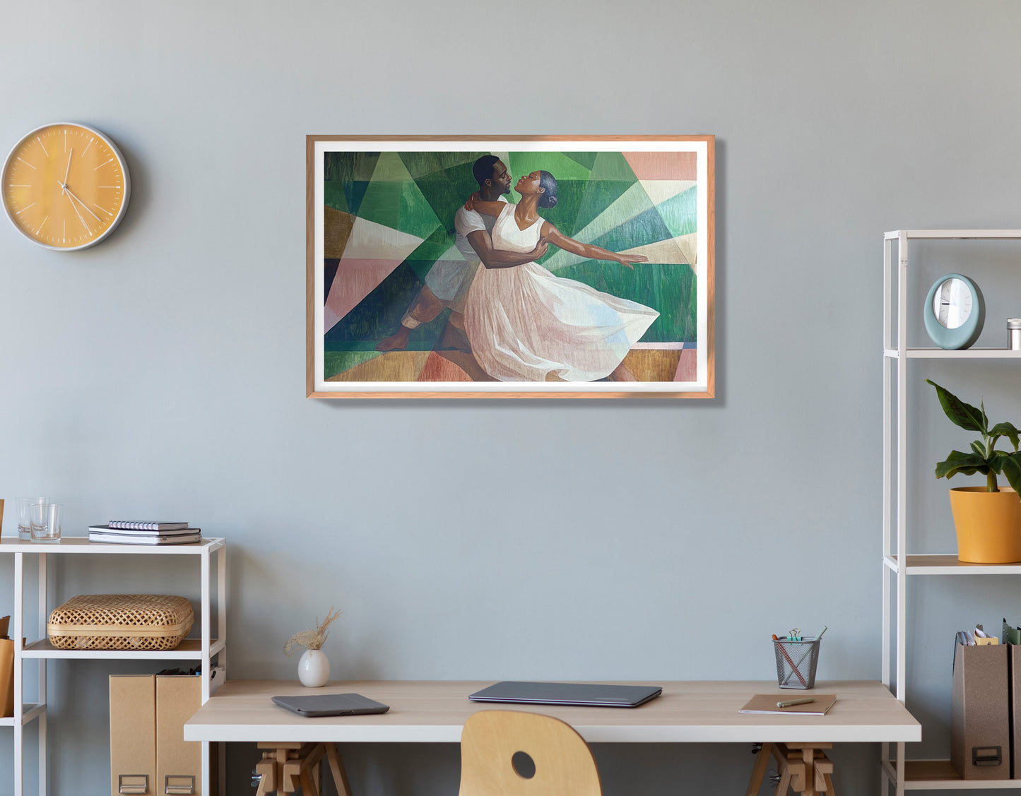Black Couple Dancing Black love wall art view 84