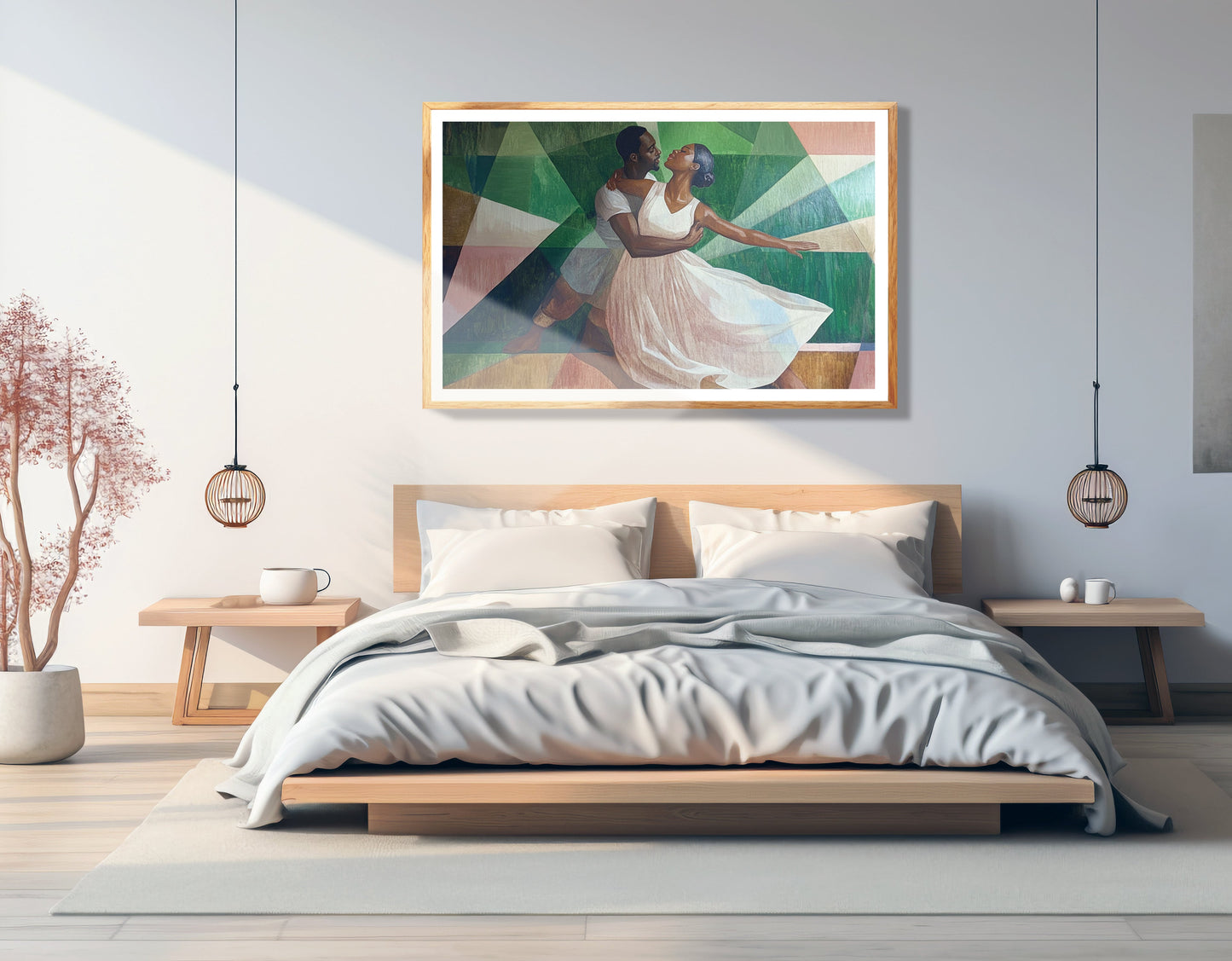 Black Couple Dancing Black love wall art view 75