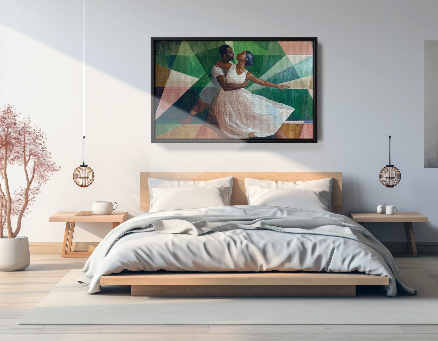 Black Couple Dancing Black love wall art view 27