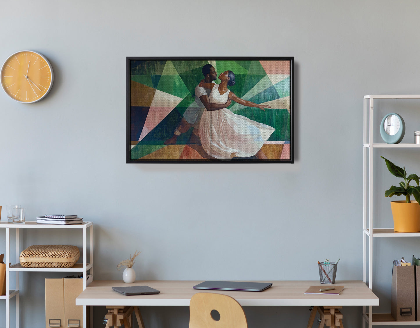 Black Couple Dancing Black love wall art view 30