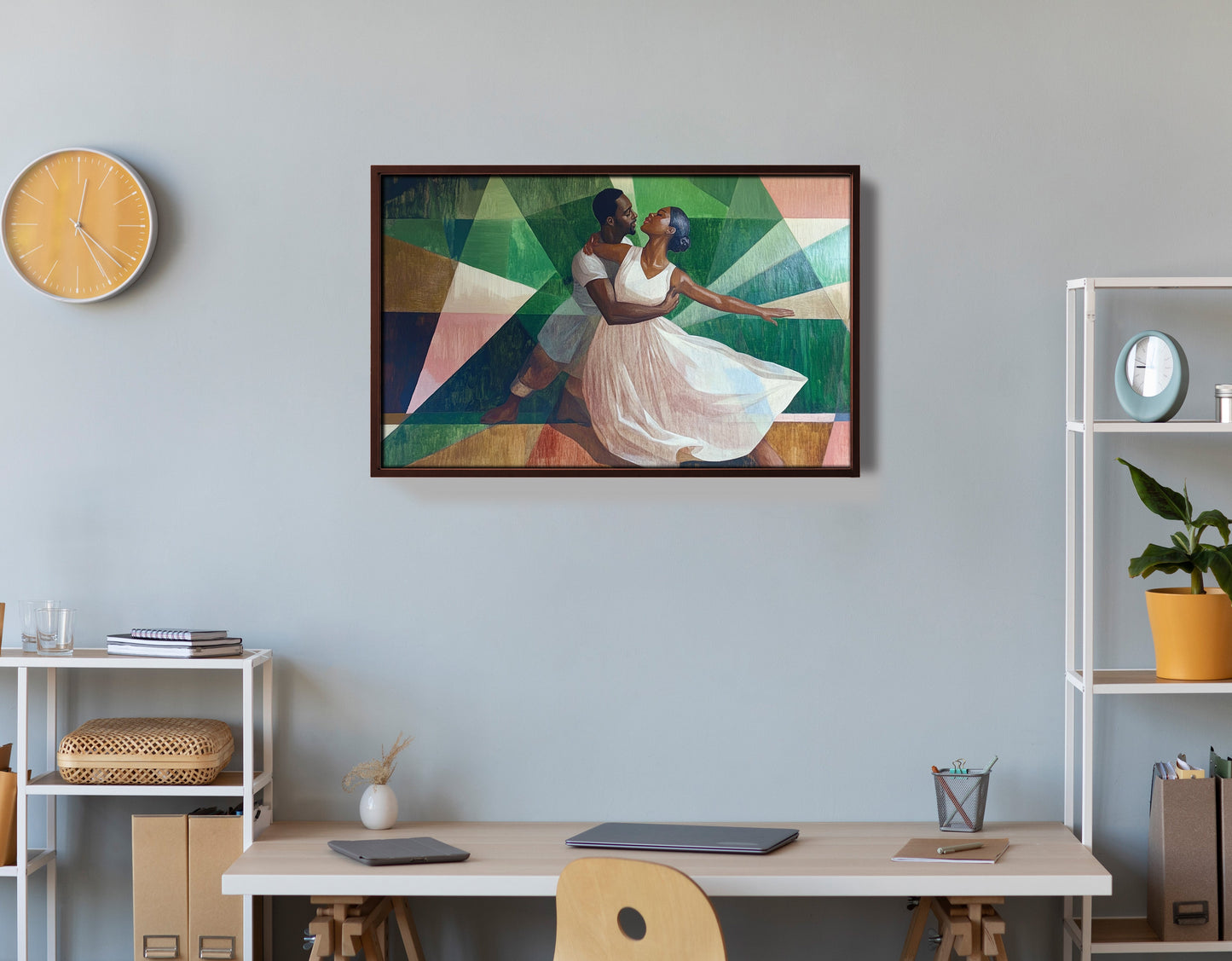 Black Couple Dancing Black love wall art view 36