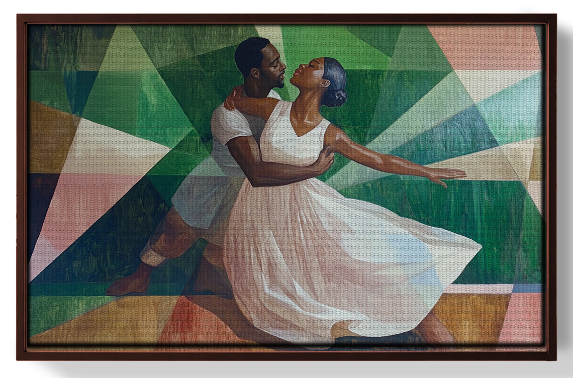 Black Couple Dancing Black love wall art view 31