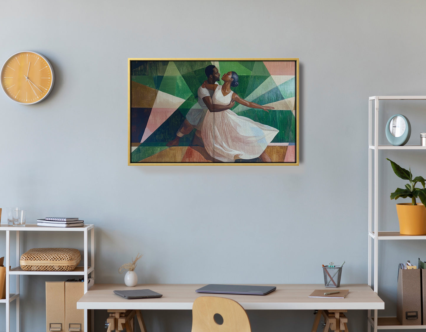 Black Couple Dancing Black love wall art view 42