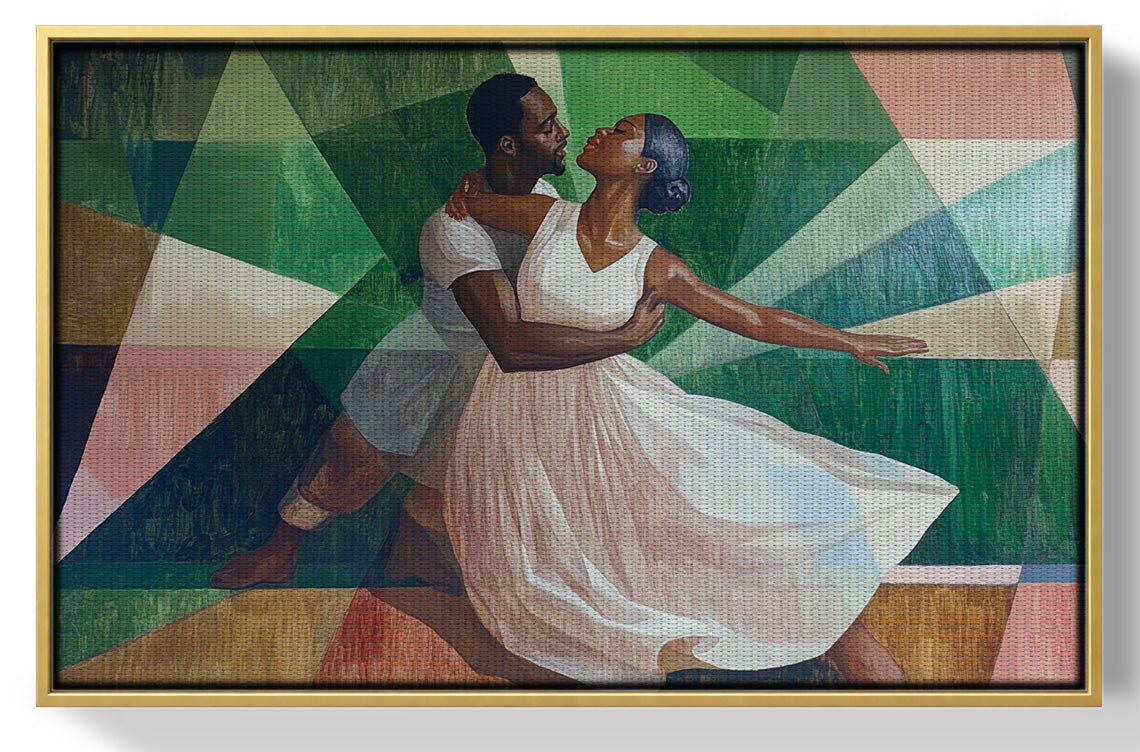 Black Couple Dancing Black love wall art view 37