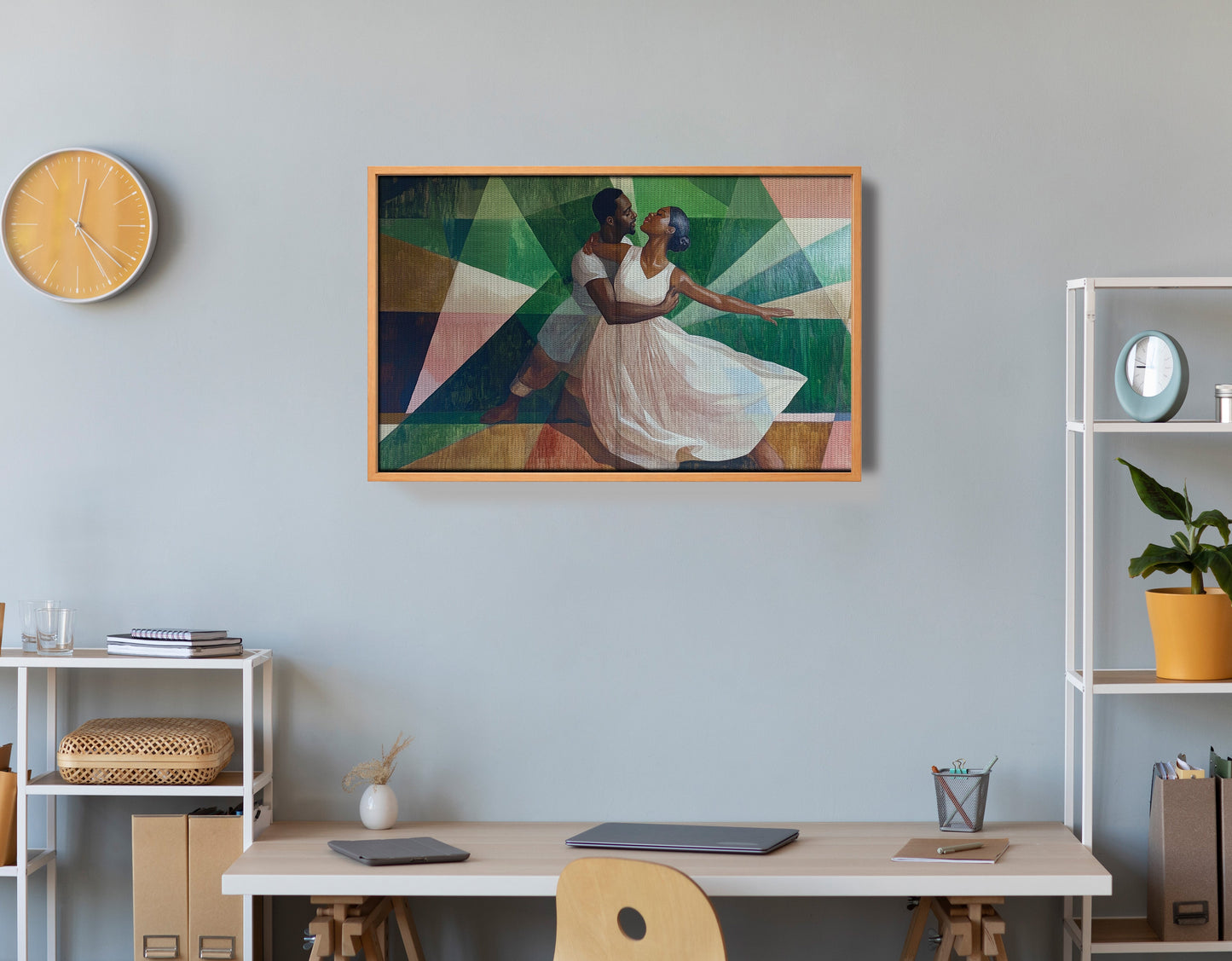 Black Couple Dancing Black love wall art view 48