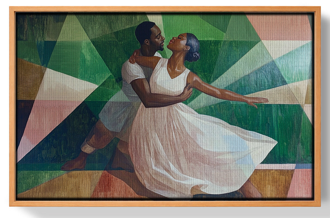 Black Couple Dancing Black love wall art view 43