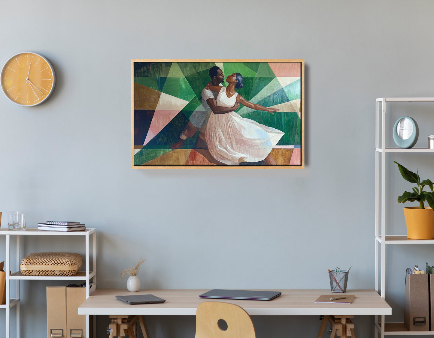 Black Couple Dancing Black love wall art view 54