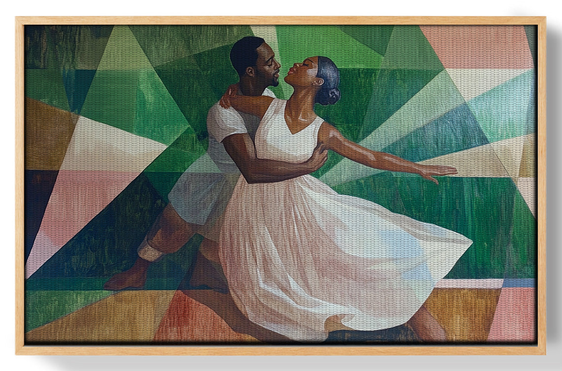 Black Couple Dancing Black love wall art view 49