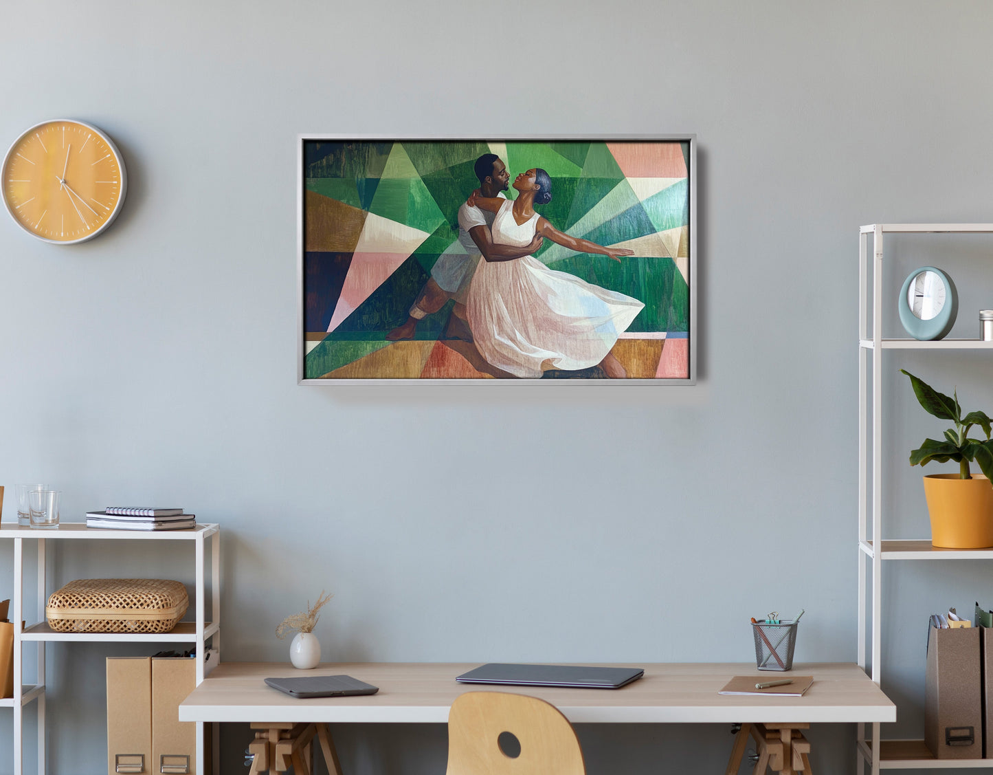 Black Couple Dancing Black love wall art view 60