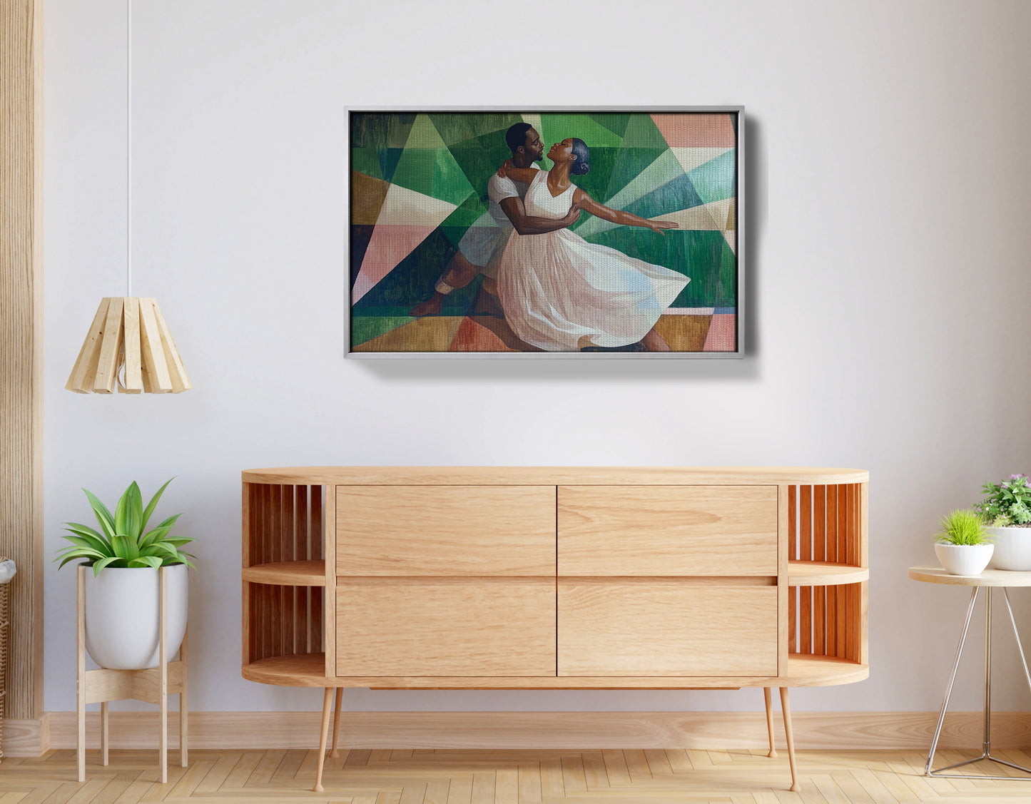Black Couple Dancing Black love wall art view 56