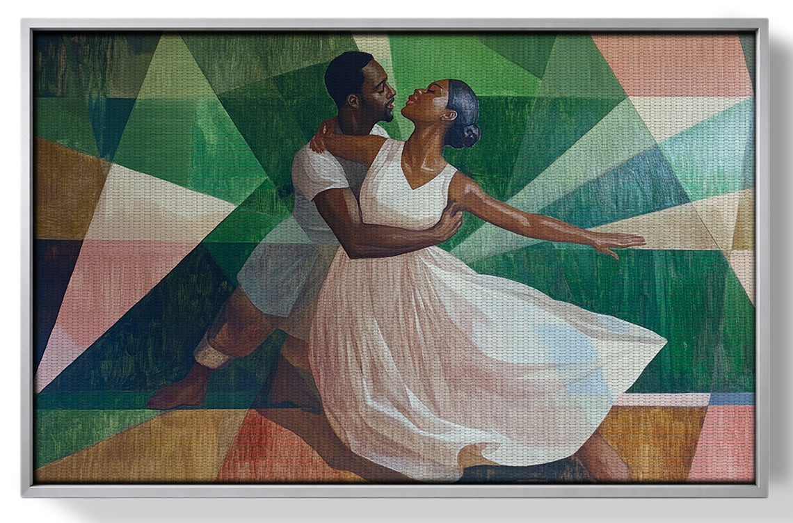 Black Couple Dancing Black love wall art view 55