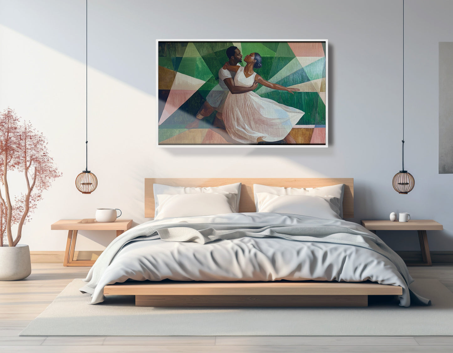 Black Couple Dancing Black love wall art view 63