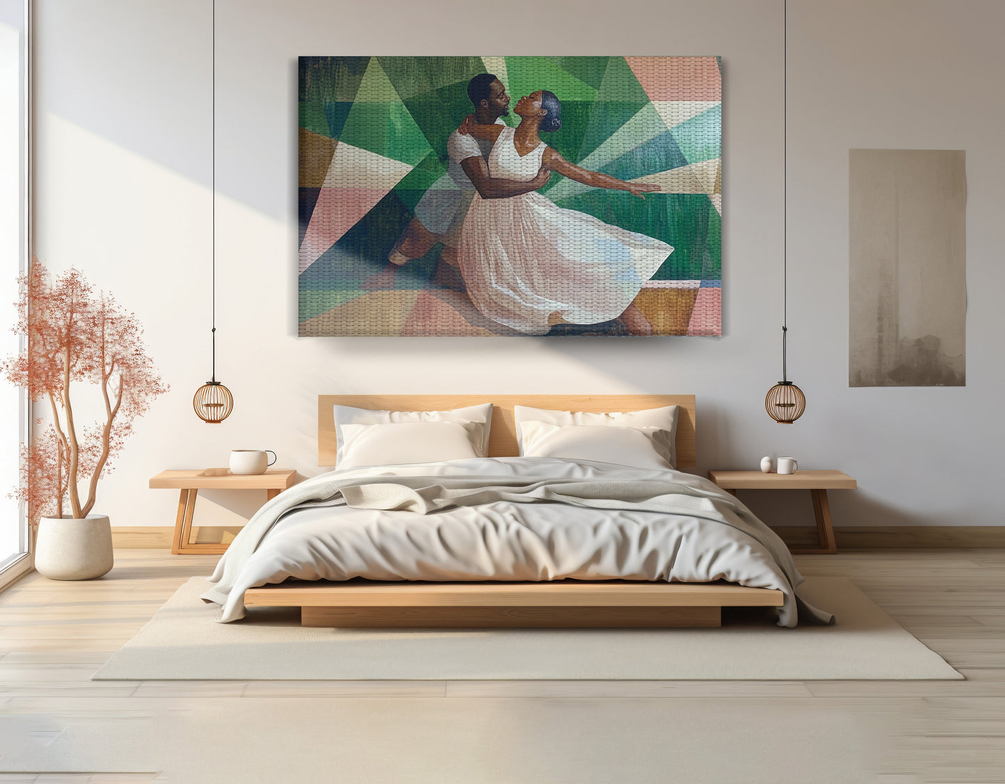 Black Couple Dancing Black love wall art view 15