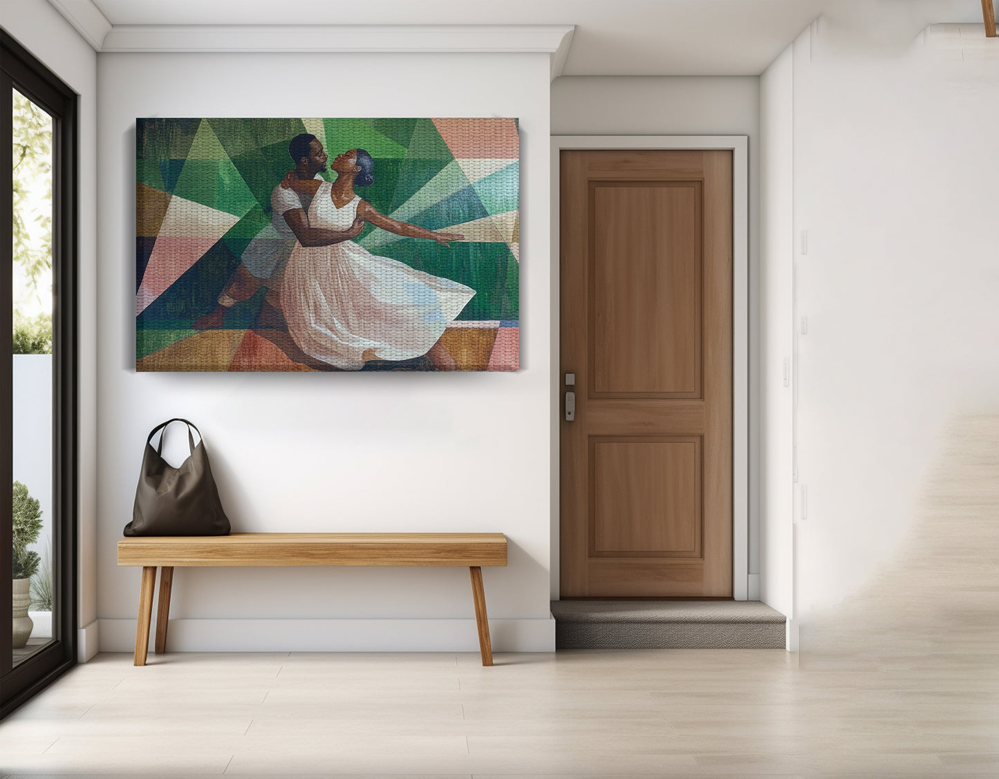 Black Couple Dancing Black love wall art view 17