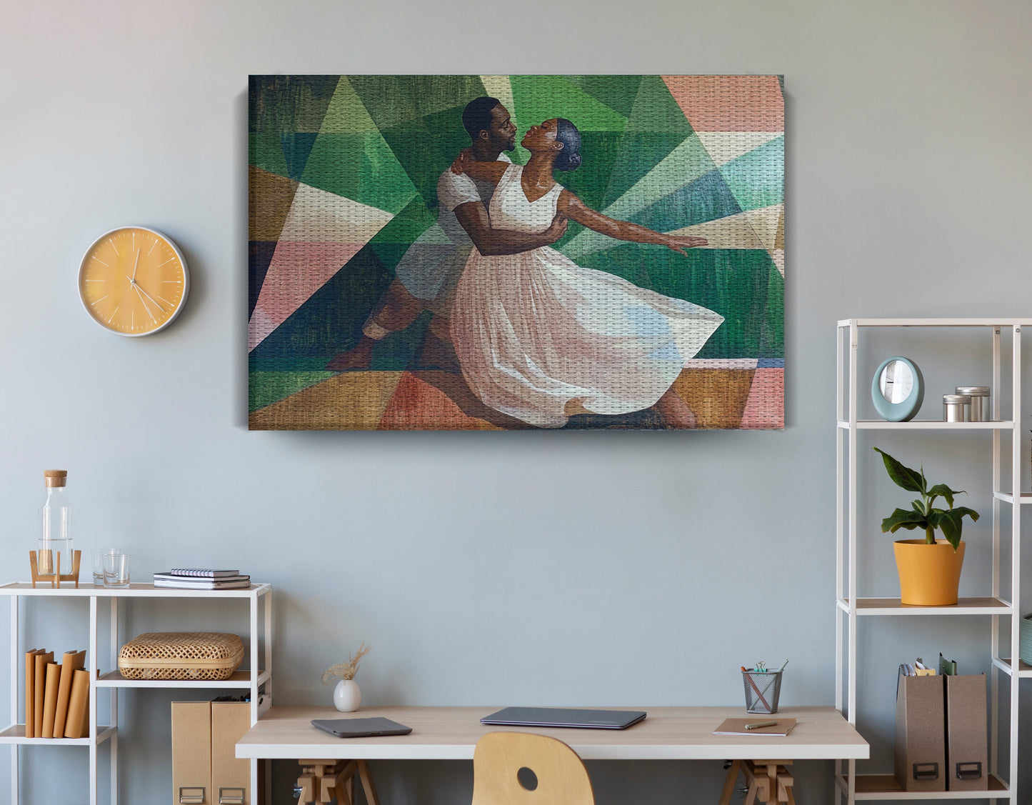 Black Couple Dancing Black love wall art view 18