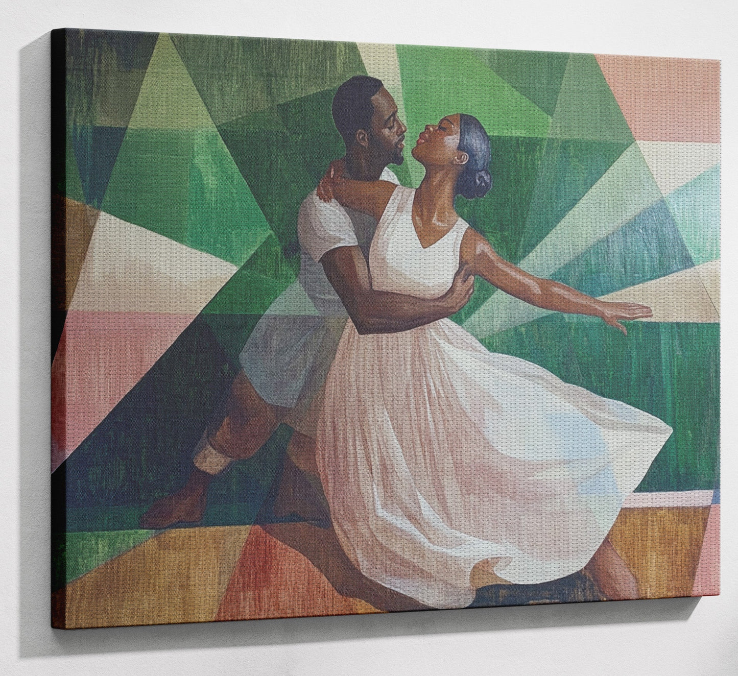 Black Couple Dancing Black love wall art view 13