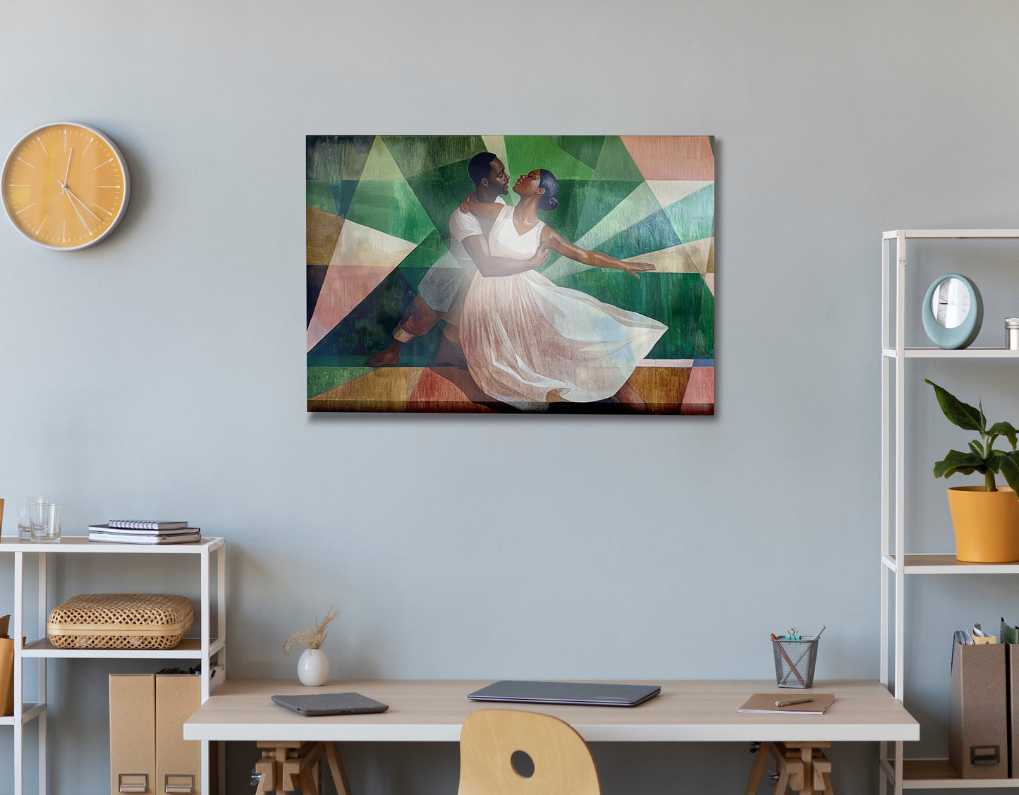 Black Couple Dancing Black love wall art view 24