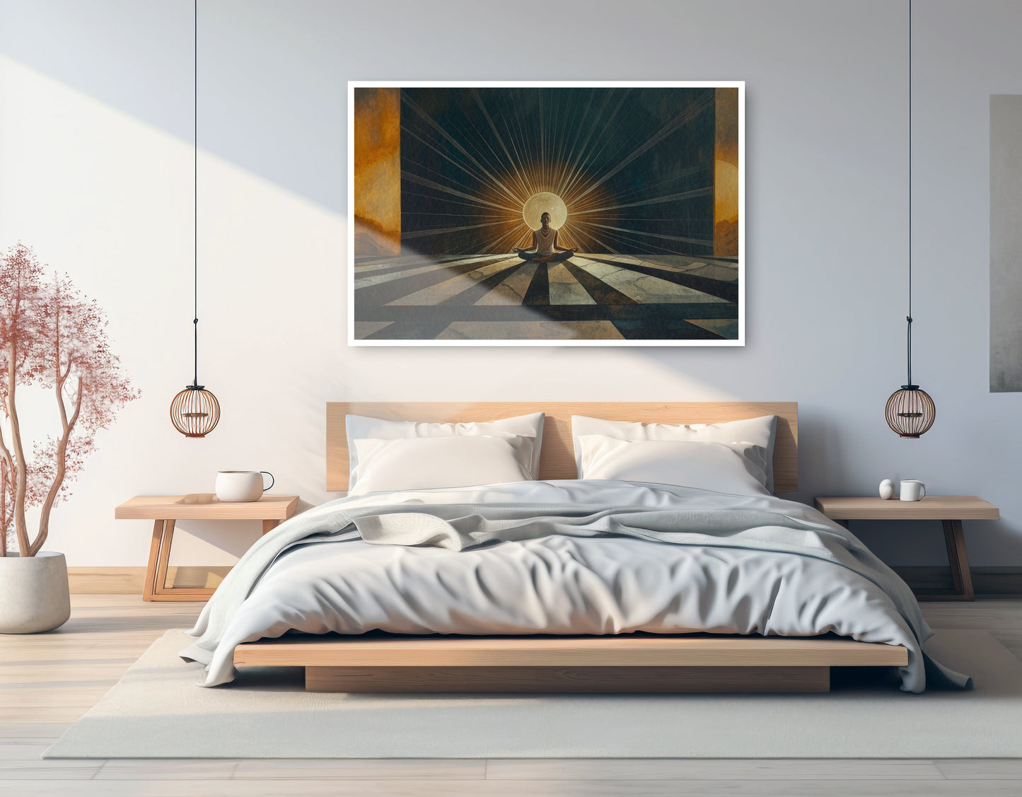 Black Woman Sunrise Meditation African American wall art artwork view