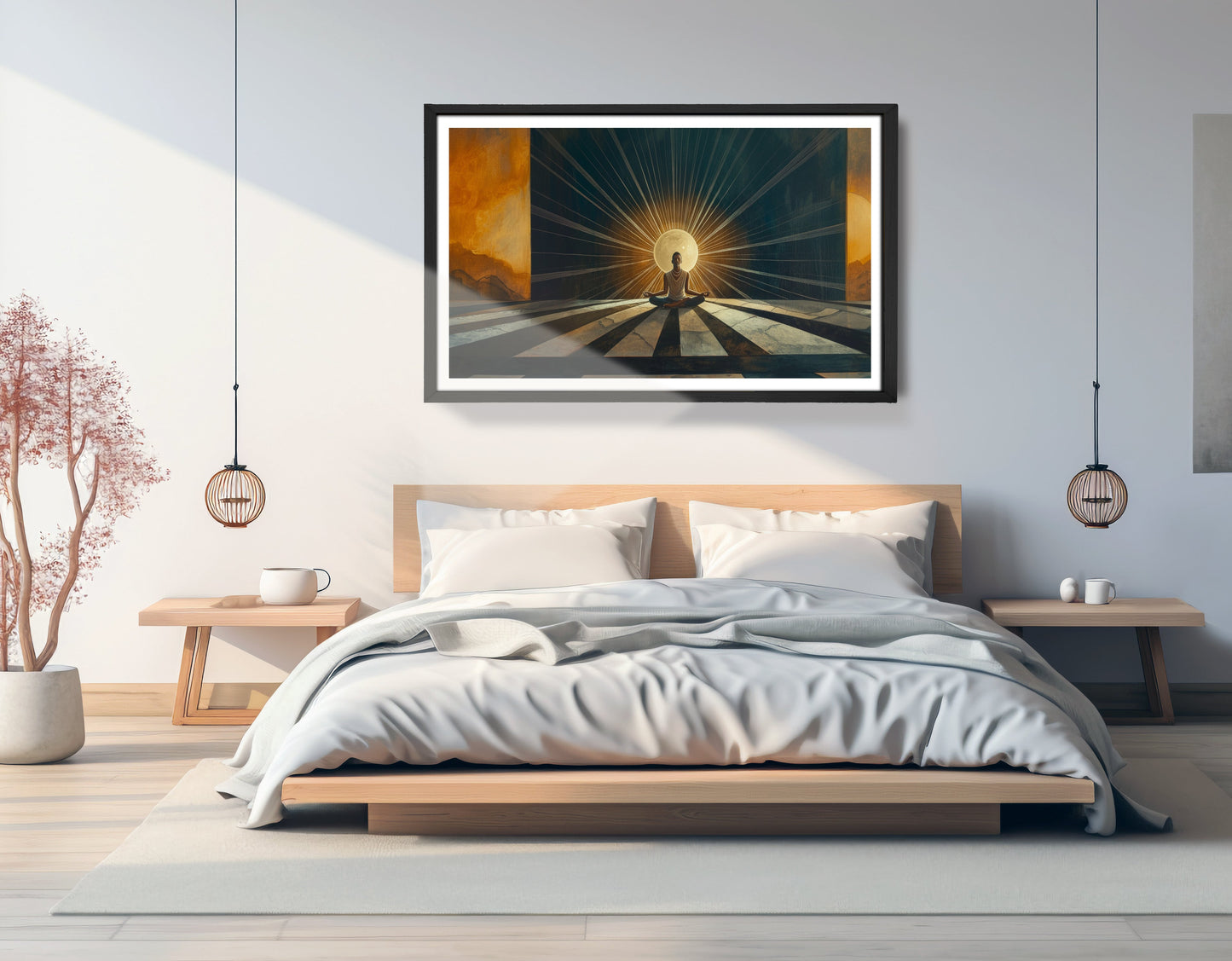 Black Woman Sunrise Meditation African American wall art view 69
