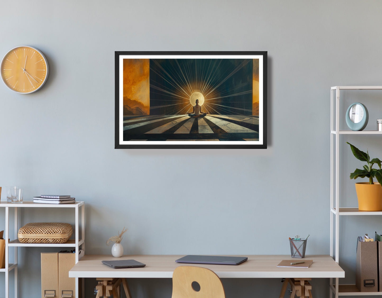 Black Woman Sunrise Meditation African American wall art view 72