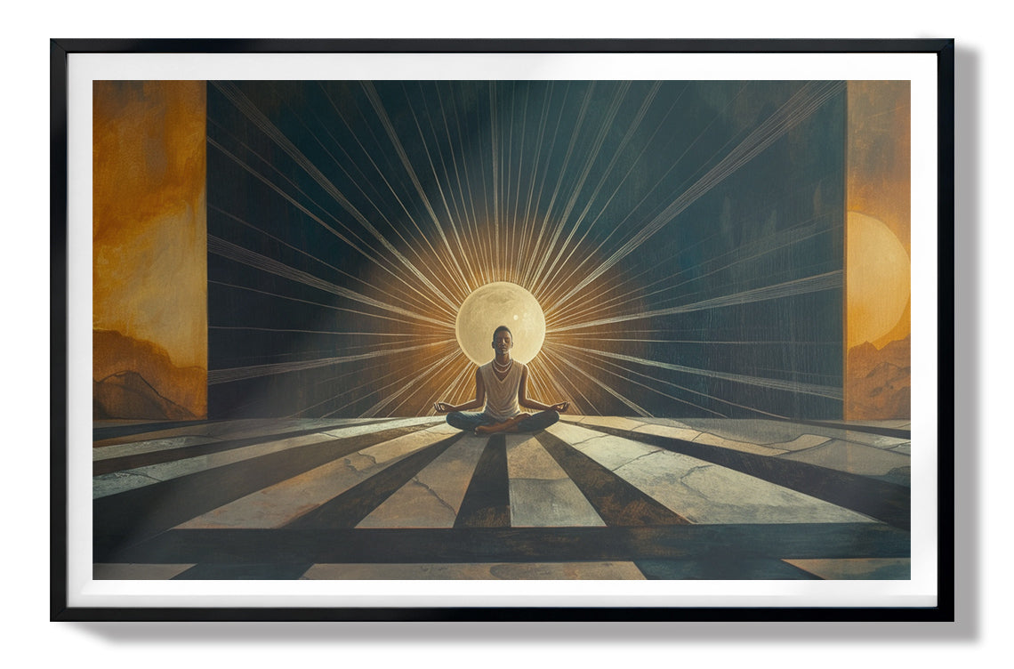 Black Woman Sunrise Meditation African American wall art view 67