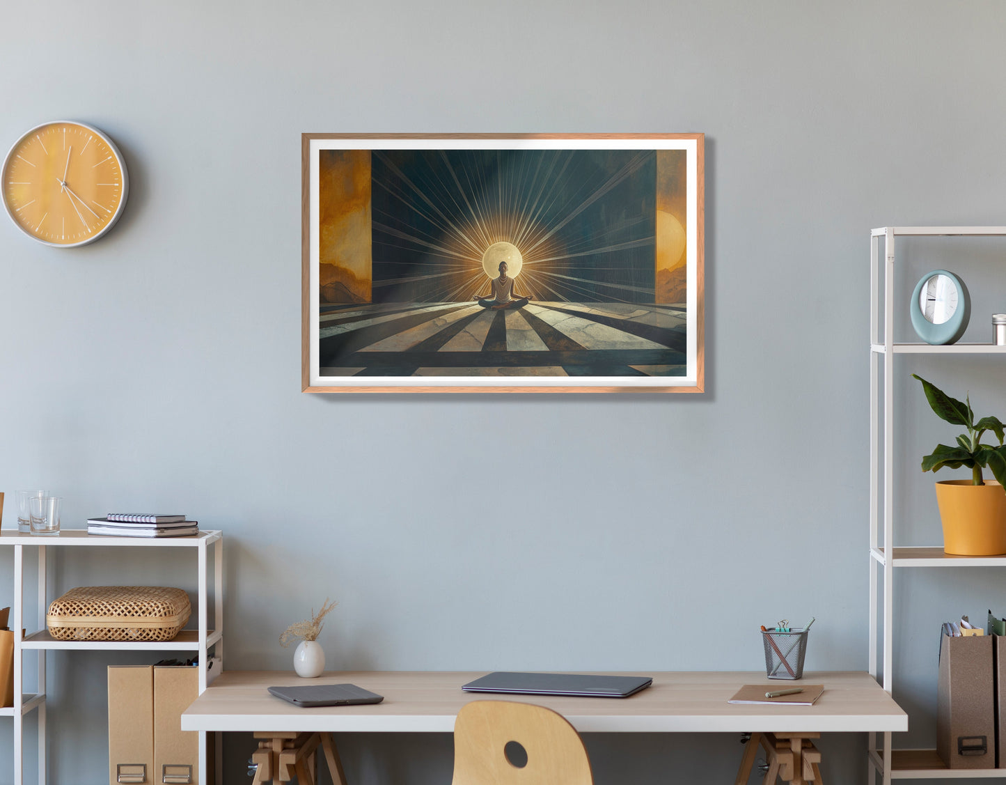 Black Woman Sunrise Meditation African American wall art view 84