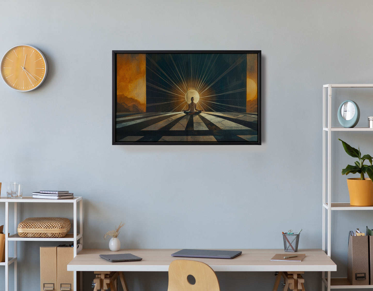 Black Woman Sunrise Meditation African American wall art view 30