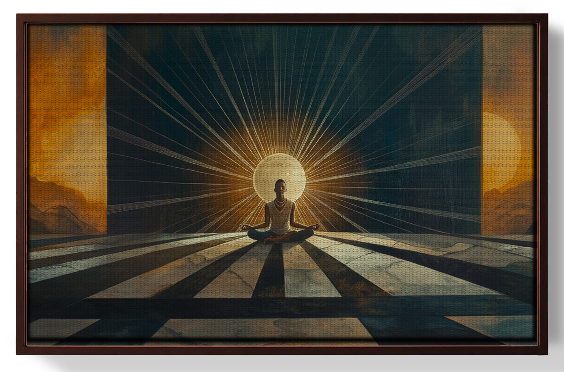 Black Woman Sunrise Meditation African American wall art view 31