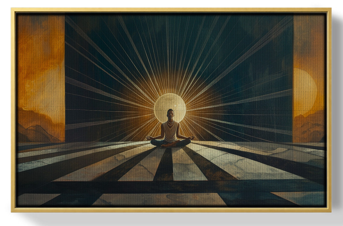 Black Woman Sunrise Meditation African American wall art view 37