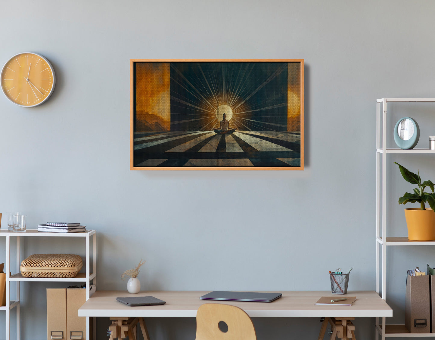 Black Woman Sunrise Meditation African American wall art view 48