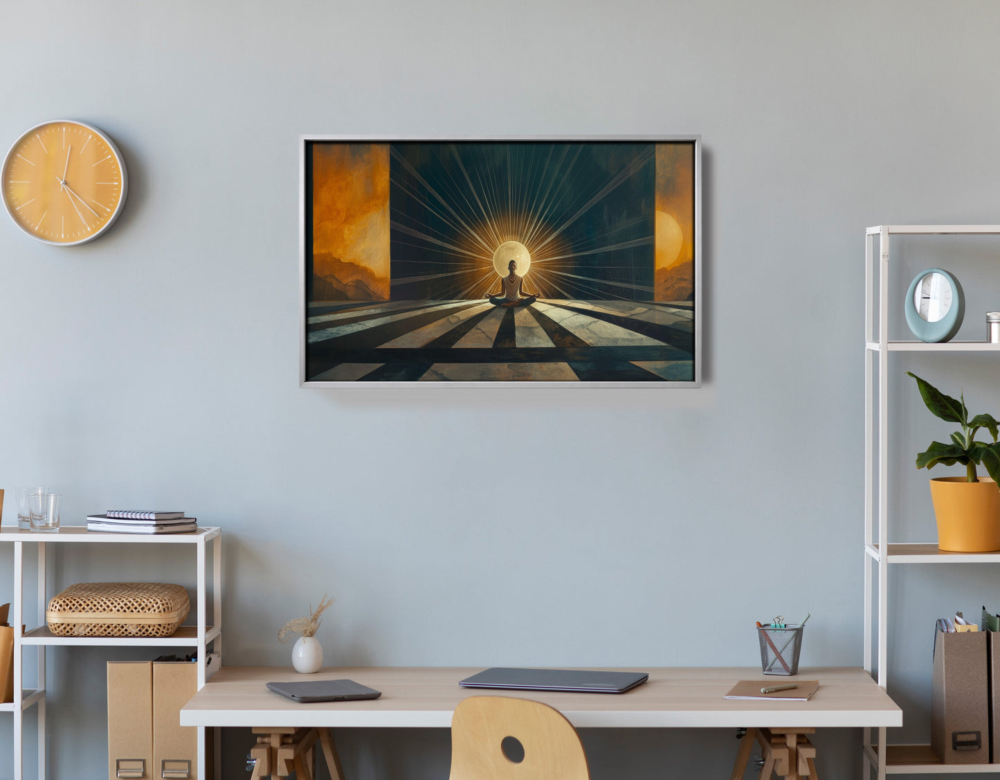 Black Woman Sunrise Meditation African American wall art view 60