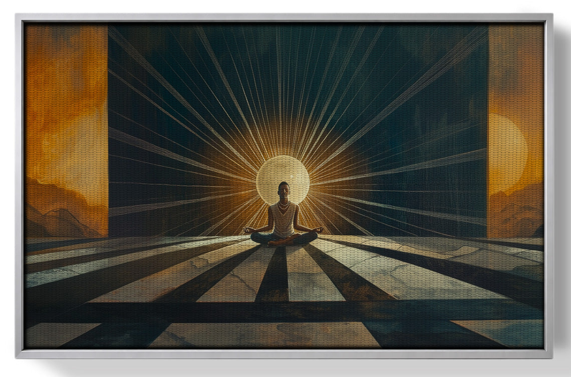 Black Woman Sunrise Meditation African American wall art view 55