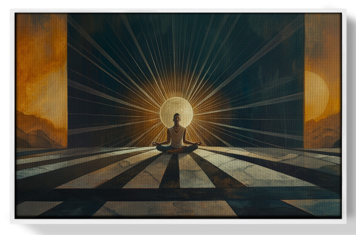 Black Woman Sunrise Meditation African American wall art view 61