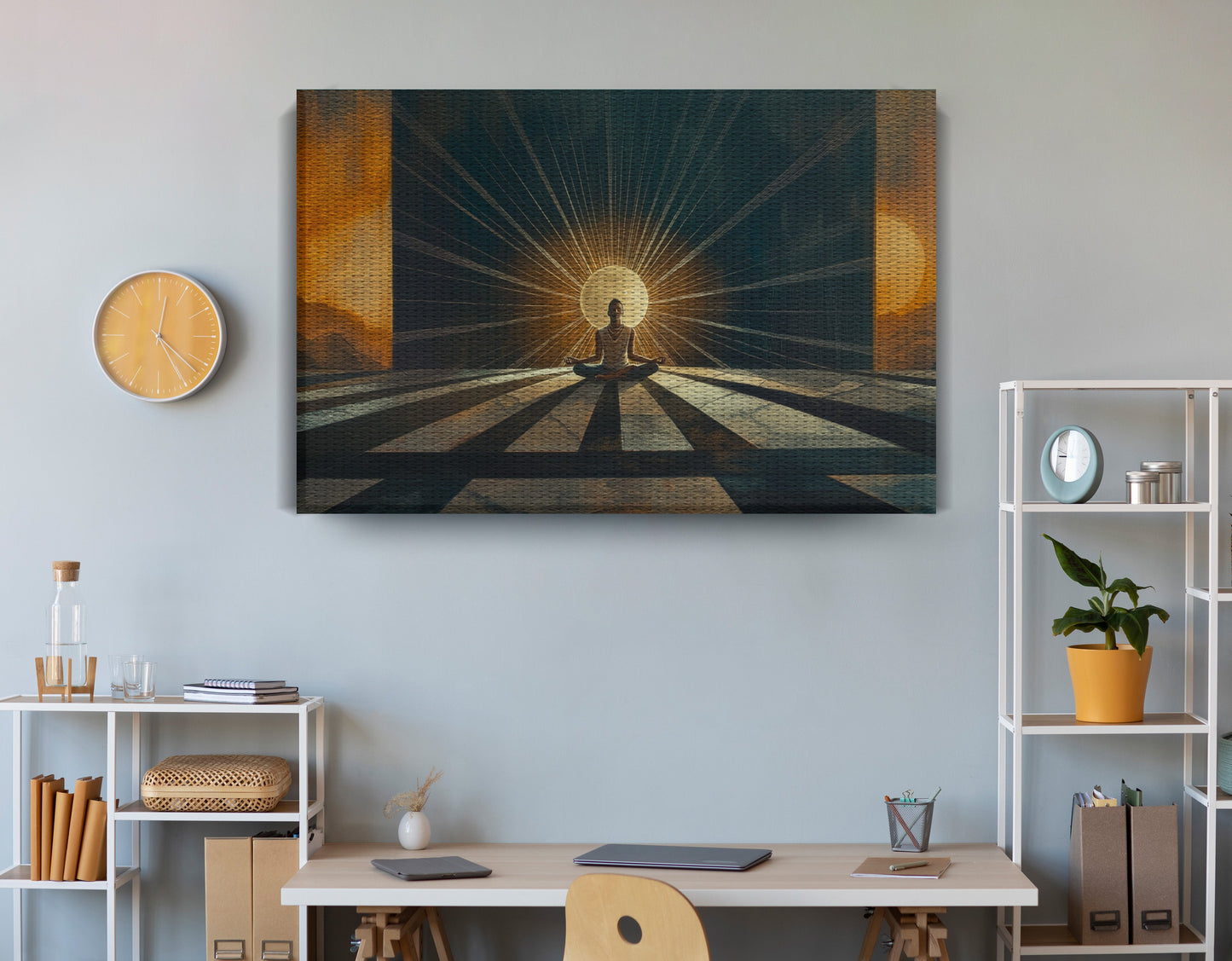 Black Woman Sunrise Meditation African American wall art view 18