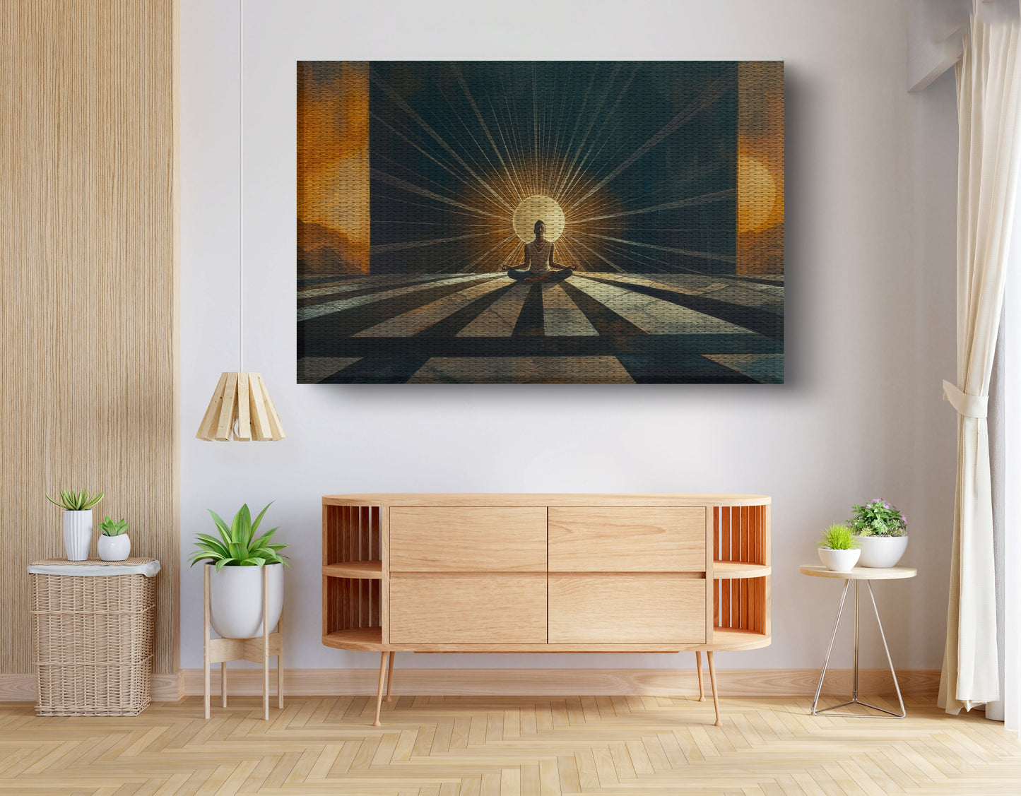 Black Woman Sunrise Meditation African American wall art view 14