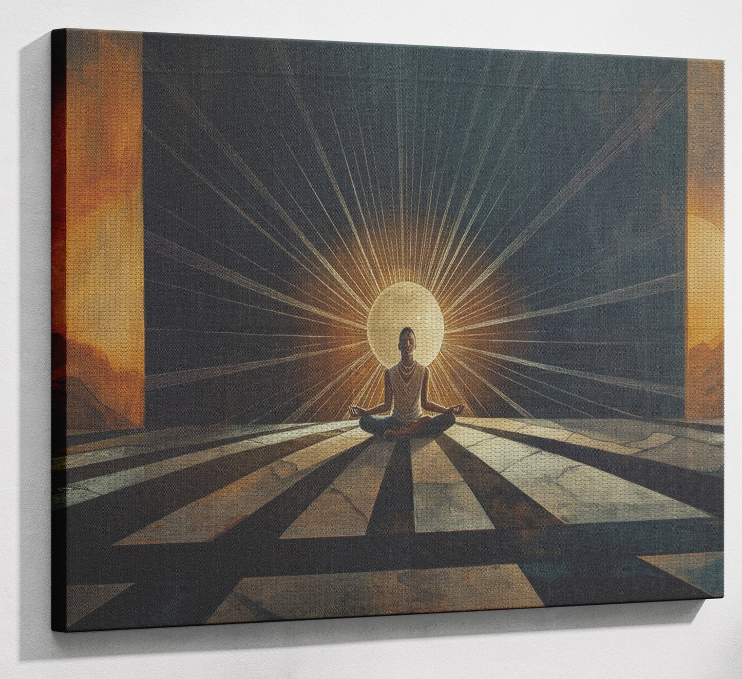 Black Woman Sunrise Meditation African American wall art view 13
