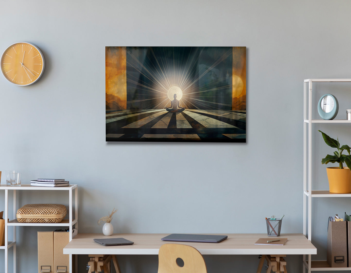 Black Woman Sunrise Meditation African American wall art view 24