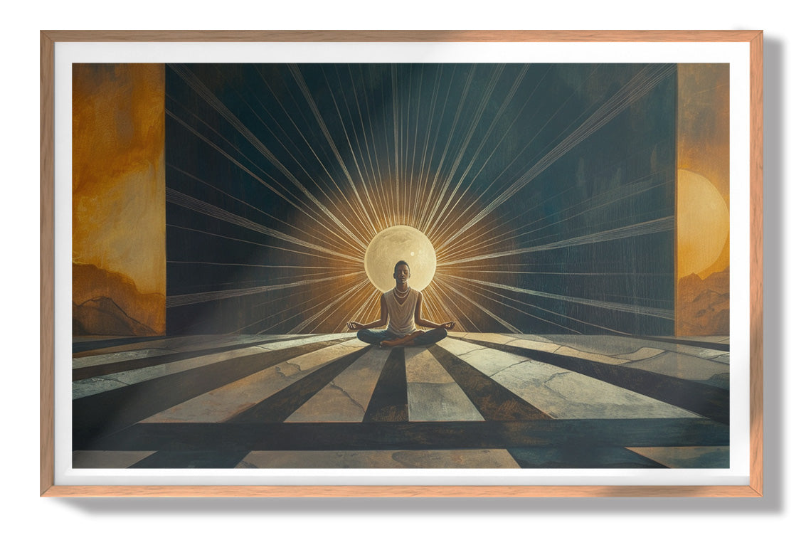 Black Woman Sunrise Meditation African American wall art view 79
