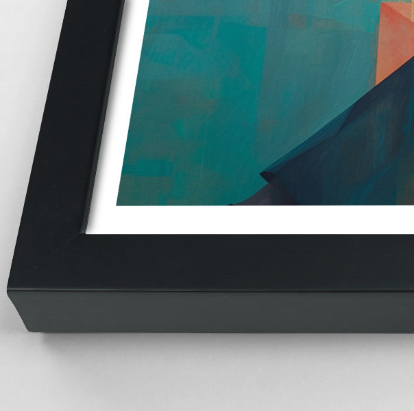 Black Man Reading Teal Abstract African American wall art view 70