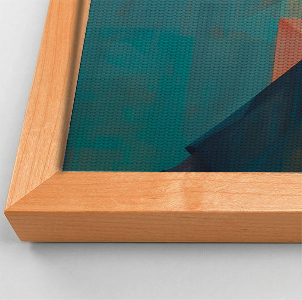 Black Man Reading Teal Abstract African American wall art view 46