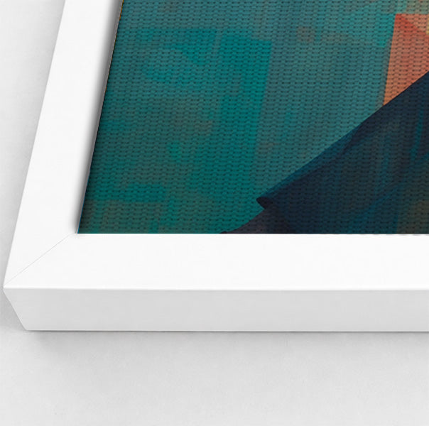 Black Man Reading Teal Abstract African American wall art view 64
