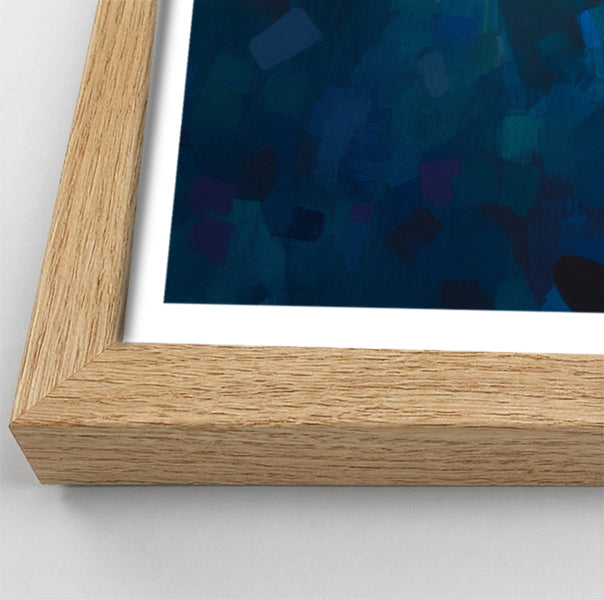 Black Man Reading Blue Abstract African American wall art view 76